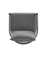 [Set of 2] Modern Gray Curved Aluminum Lounge Chair