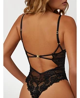 Guess Women's Rebecca Floral Lace Bodysuit