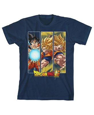 Dragon Ball Z Boys Super Goku Saiyan Transformation Youth Navy T-shirt