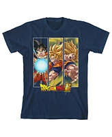 Dragon Ball Z Boys Super Goku Saiyan Transformation Youth Navy T-shirt