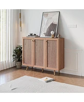 Multipurpose Wood Storage Cabinet with Adjustable Shelf, 46.85"w x 13.5"d x 38.19"h