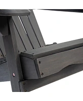 Rustic Acacia Wood Folding Adirondack Chair