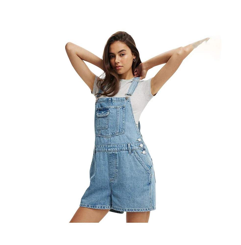 Cotton On Women's Short Denim Overall