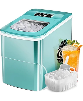 Cowsar 26Lbs/Day, Ice Maker, Self-Cleaning Machine with Scoop and Basket