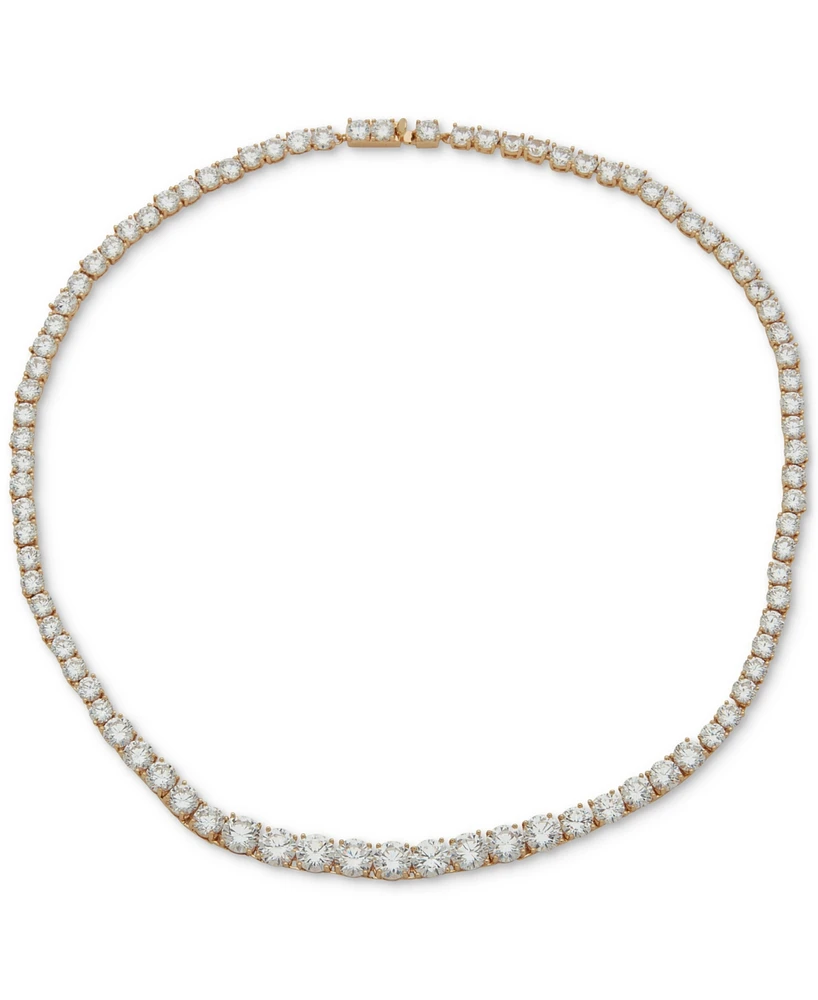 Anne Klein Crystal Tennis Style 16" Collar Necklace