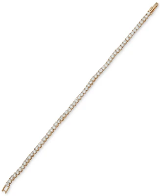 Anne Klein Crystal Skinny Foldover Clasp Tennis Bracelet
