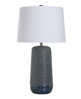 StyleCraft Home Collection 30" Galey Woven Wicker Ceramic Table Lamp