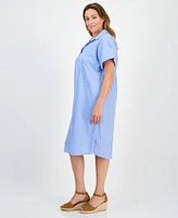 Style & Co Plus Stripe Popover Shirtdress, Exclusively at Macy's