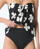 Vince Camuto Womens Floral Print Tankini Top High Waist Bottoms