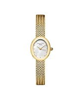 Rosefield Mini Oval Women's Gold Tone Stainless Steel Bracelet Watch 22mm