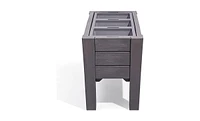 Rectangular Plastic Raised Garden Bed Planter Box - Cedar Wood Finish