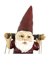 Peter with a Pair of Pails Gnome Statue - Outdoor, Lawn and Garden Decoration Sculpture - Contemporary Design - Durable Resin Construction - 14-Inch