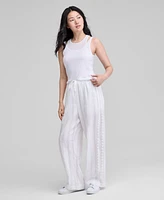 And Now This Women's Cotton Eyelet-Trim Drawstring Pants, Exclusively at Macy's