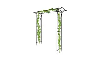 Flat Roof Wrought Iron Climbing Frame for Plants Durable Garden Arch Support