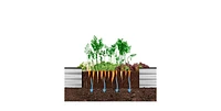 Rust-Resistant Open Bottom Raised Garden Planter Bed for Outdoor Gardening