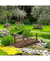 Outdoor Wooden Garden Bridge for Elegant Landscape Decoration