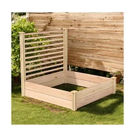 4 ft x 4 ft Cedar Wood Raised Garden Bed with Trellis