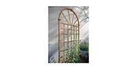 Outdoor Vinyl Lattice Garden Trellis with Arched Top