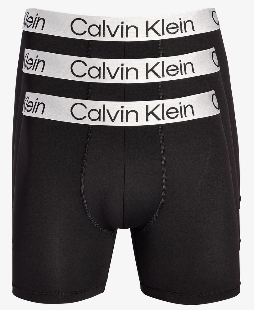 Calvin Klein Men's 3-Pk. Chromatic Brushed Micro Boxer Briefs