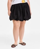 On 34th Trendy Plus Cotton Pull-On Bubble Skirt, Exclusively at Macy's