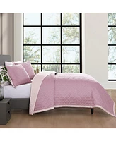 Bebejan 100% Cotton Sateen 3 Piece Textured Quilted King Size Coverlet Set