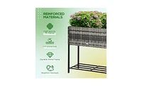 Garden Bed Sturdy Wooden Planter for Growing Vegetables, Herbs, and Flowers