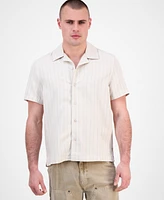 Guess Men's Fletcher Short Sleeve Button-Front Camp Shirt