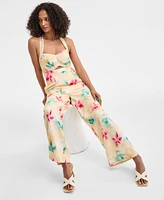 Bar Iii Women's Printed Halter Jumpsuit, Exclusively at Macy's