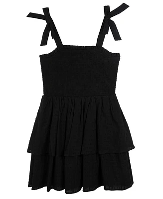Rare Editions Big Girls Clip-Dot Shadow Strip Dress