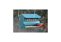Durable Metal Squirrel-Proof Bird Feeder with Easy Refill Top for Outdoor Use