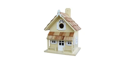Victorian Cottage Wooden Outdoor Birdhouse for Garden Nesting and Decor