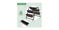 3 Tier Patio Raised Garden Bed Planter Boxes Herbs Flowers Vegetables