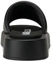 Karl Lagerfeld Paris Women's Opal Stone Platform Slide Flat Sandals