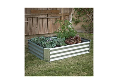 Industrial Farmhouse Raised Garden Bed Metal Planter with Liner for Outdoor Gardening