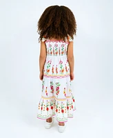 Rare Editions Toddler and Little Girls Tropic Floral Print Maxi Dress