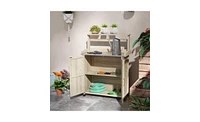 Multi-Functional Potting Bench with Storage for Garden Supplies