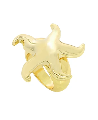 Robert Lee Morris Soho Gold Starfish Cocktail Ring