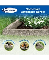 Suncast 10 Piece Landscape Design Border Decorative Rock Stone Edging ( Pack