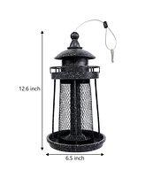 Twinkle Star Hanging Wild Bird Feeder Panorama Gazebo Lighthouse Design