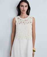 Mango Women's Crochet Top Midi Dress