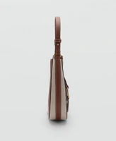 Mango Women's Contrasting Cotton Canvas Bag