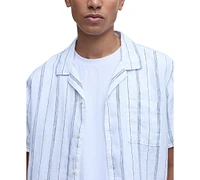 Barbour Men's Garnock Short Sleeve Striped Button-Front Camp Shirt
