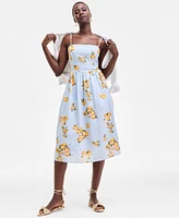 On 34th Women's Printed Cutout-Back Midi Dress, Exclusively at Macy's