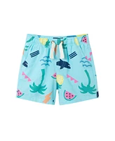 Andy & Evan Toddler Boys Toddler/Child Beach Print Buttondown Set