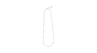 White Rhodium Open Cz Clover Station Long Necklace