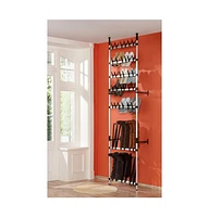 Telescopic Shoe Rack with Rods Aluminum