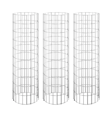 Circular Gabion Raised Beds 3 pcs Galvanized Steel 11.8"x39.4"
