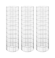 Circular Gabion Raised Beds 3 pcs Galvanized Steel 11.8"x39.4"