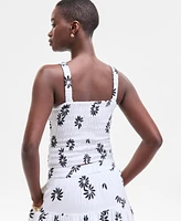 On 34th Women's Cotton Gauze Smocked Tank, Exclusively at Macy's