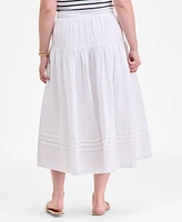 On 34th Women's Cotton Gauze Tiered Midi Skirt, Exclusively at Macy's